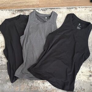 All in Motion Black and Gray Tank Tops